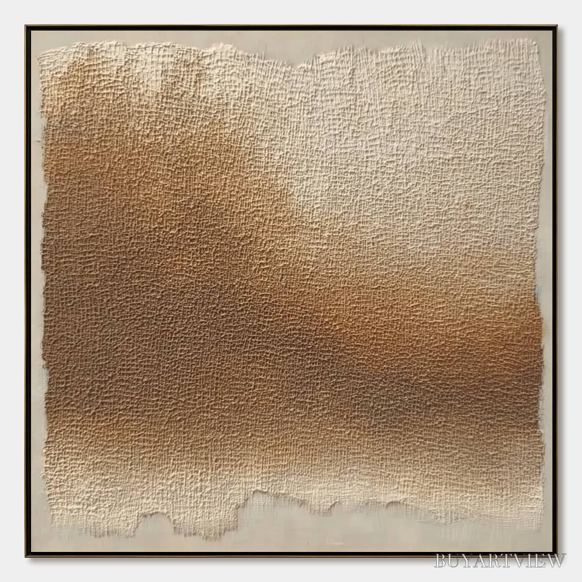 ARTOVITAS Earthen Veil – Large Textured Wabi Sabi Abstract Painting - image 1