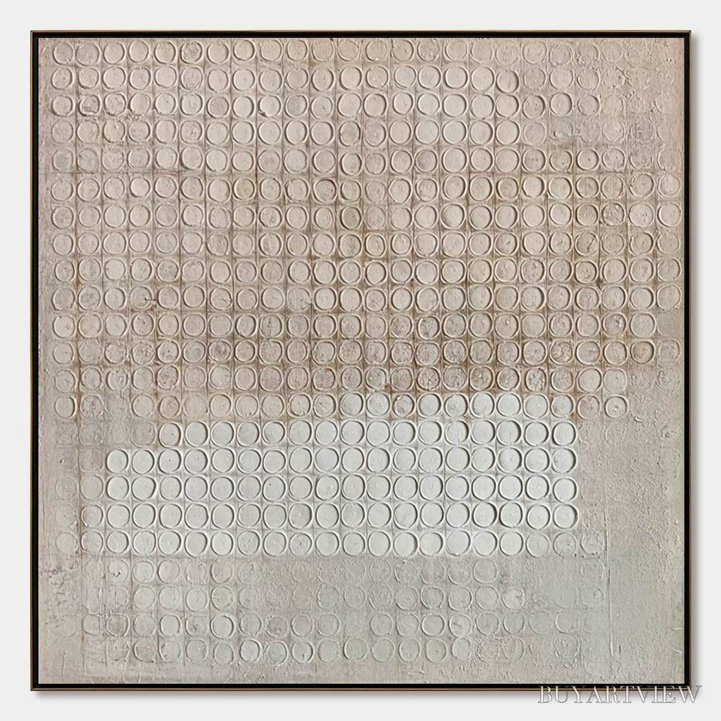 ARTOVITAS Echoes in Silence – Large Wabi Sabi Textured Minimalist Abstract Painting - image 1