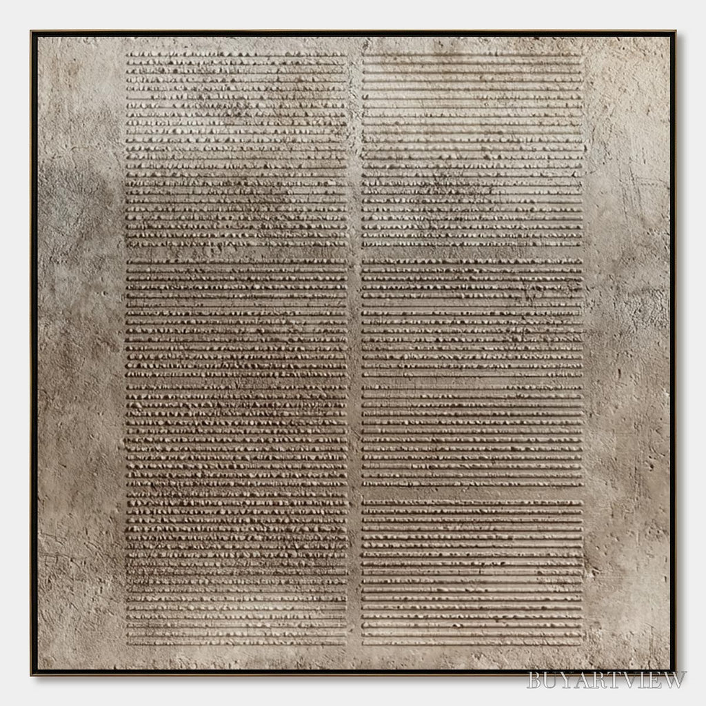 ARTOVITAS Earthen Tablet – Textured Wabi Sabi Minimalist Abstract Painting - image 1