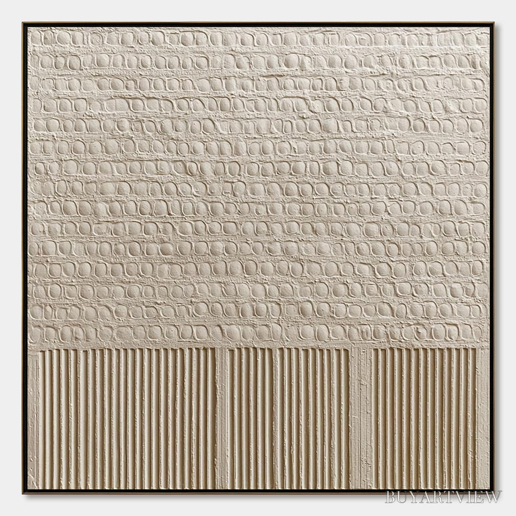 ARTOVITAS Stone Tablet – Textured Wabi Sabi Minimalist Abstract Painting - image 1