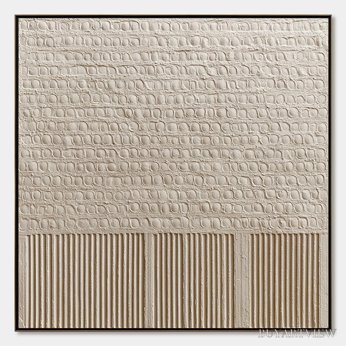 ARTOVITAS Stone Tablet – Textured Wabi Sabi Minimalist Abstract Painting - image 1