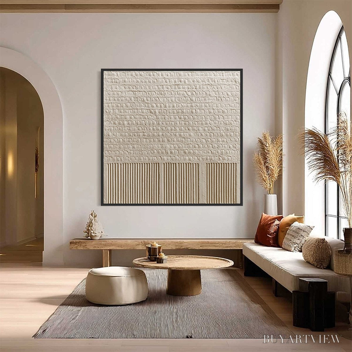 ARTOVITAS Stone Tablet – Textured Wabi Sabi Minimalist Abstract Painting - image 2