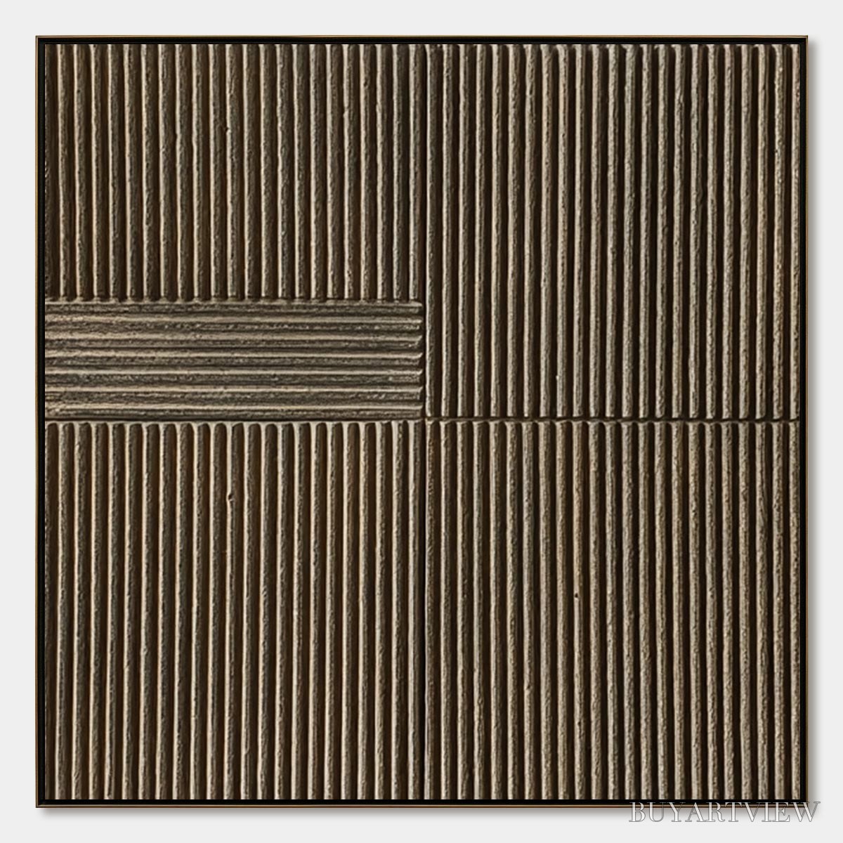 ARTOVITAS Silent Cadence – Square Textured Wabi-Sabi Abstract - image 1