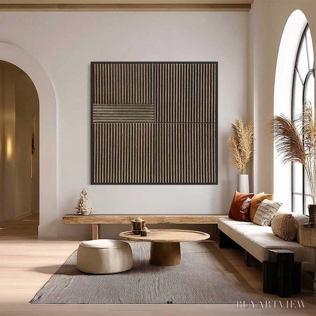 ARTOVITAS Silent Cadence – Square Textured Wabi-Sabi Abstract - image 2
