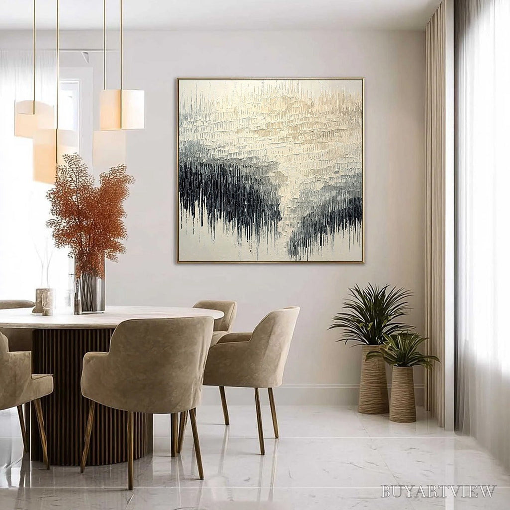 ARTOVITAS Static Flow – Heavy Texture Wabi Sabi Abstract Painting - image 4