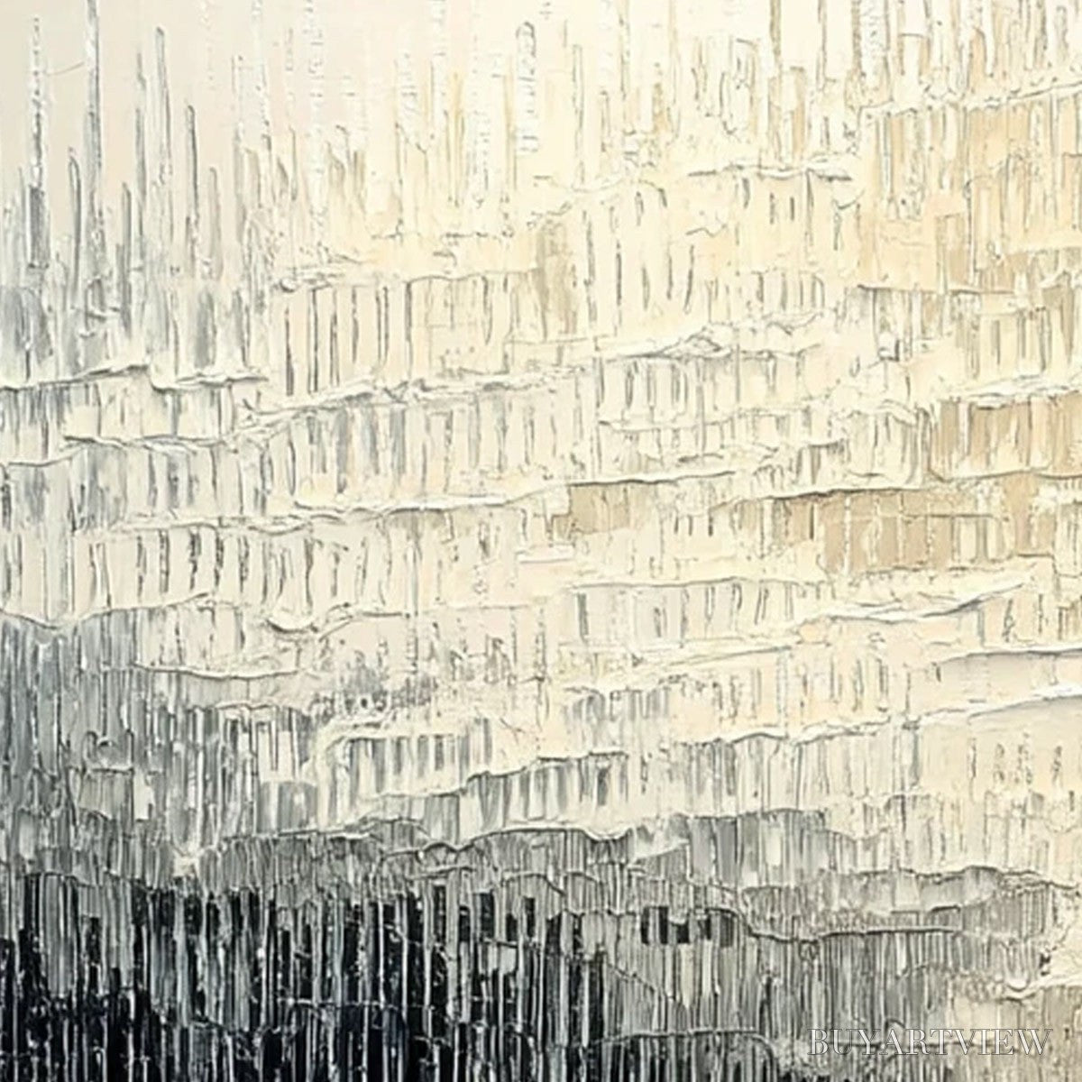 ARTOVITAS Static Flow – Heavy Texture Wabi Sabi Abstract Painting - image 5