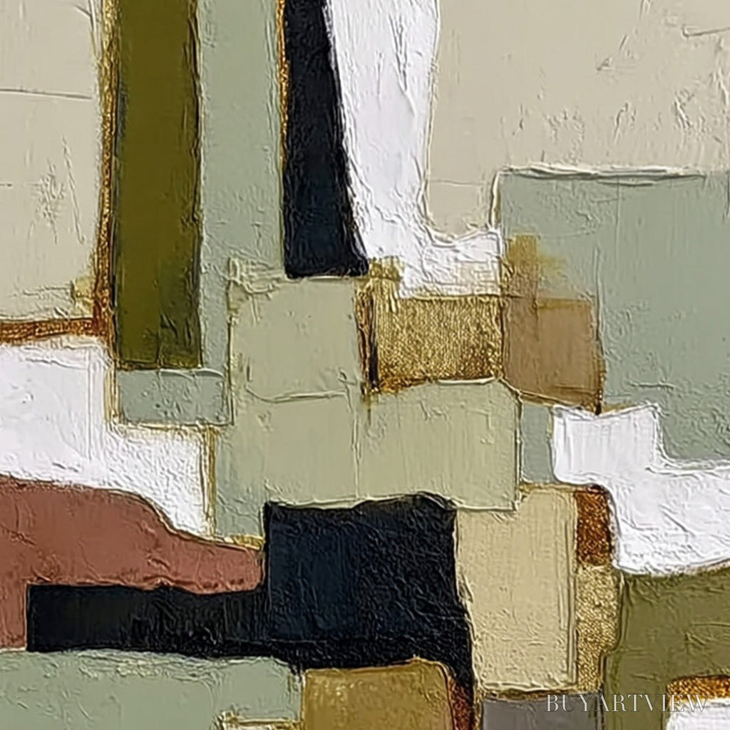 ARTOVITAS Terra Firma – Wabi Sabi Textured Abstract Painting with Earth Tones - image 3