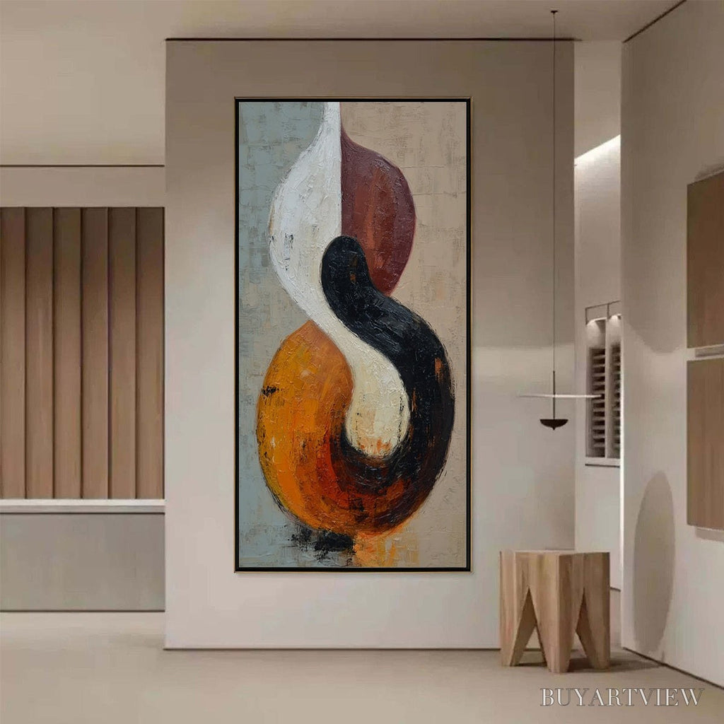 ARTOVITAS Intertwine – Textured Wabi Sabi Abstract Painting for Modern Decor - image 2