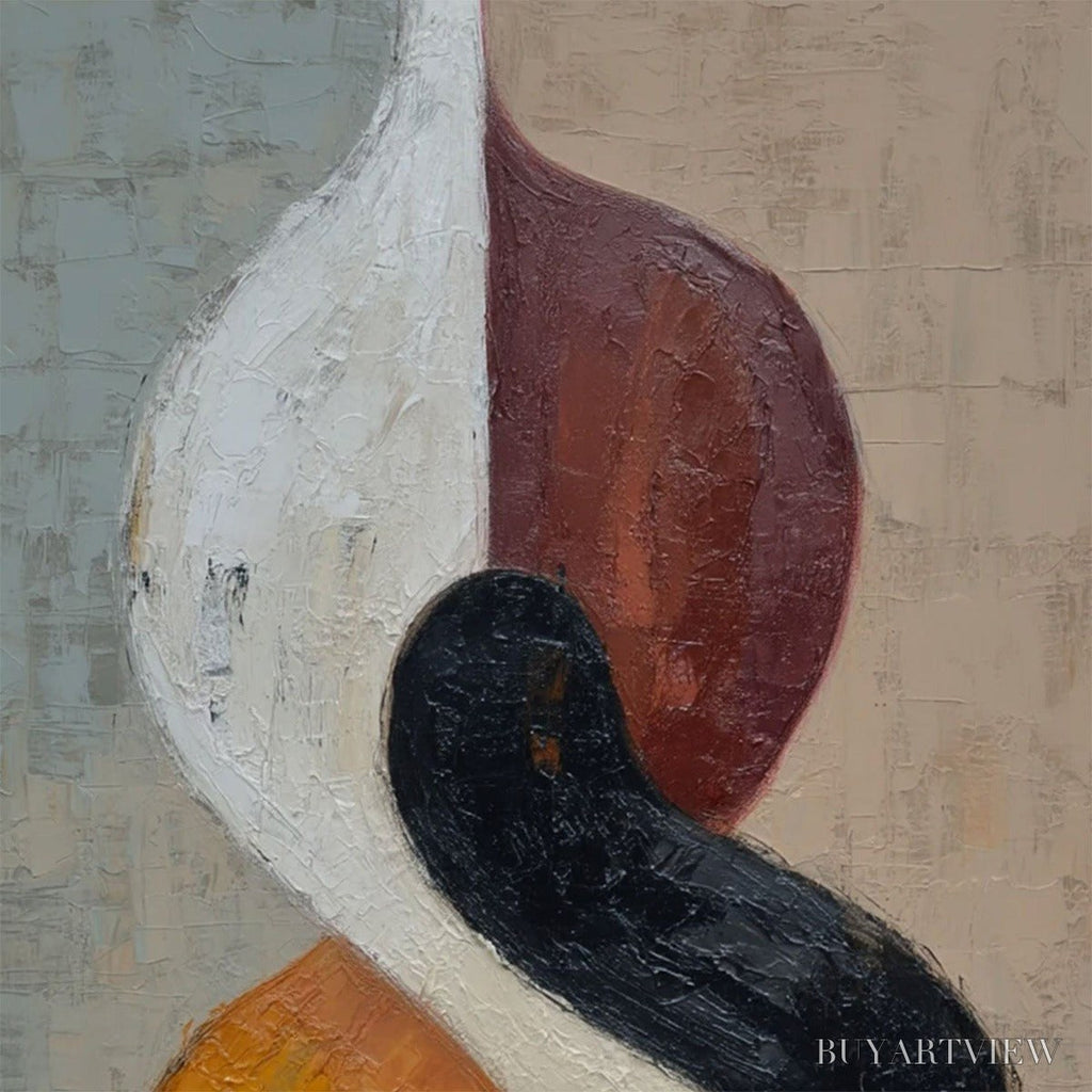 ARTOVITAS Intertwine – Textured Wabi Sabi Abstract Painting for Modern Decor - image 3