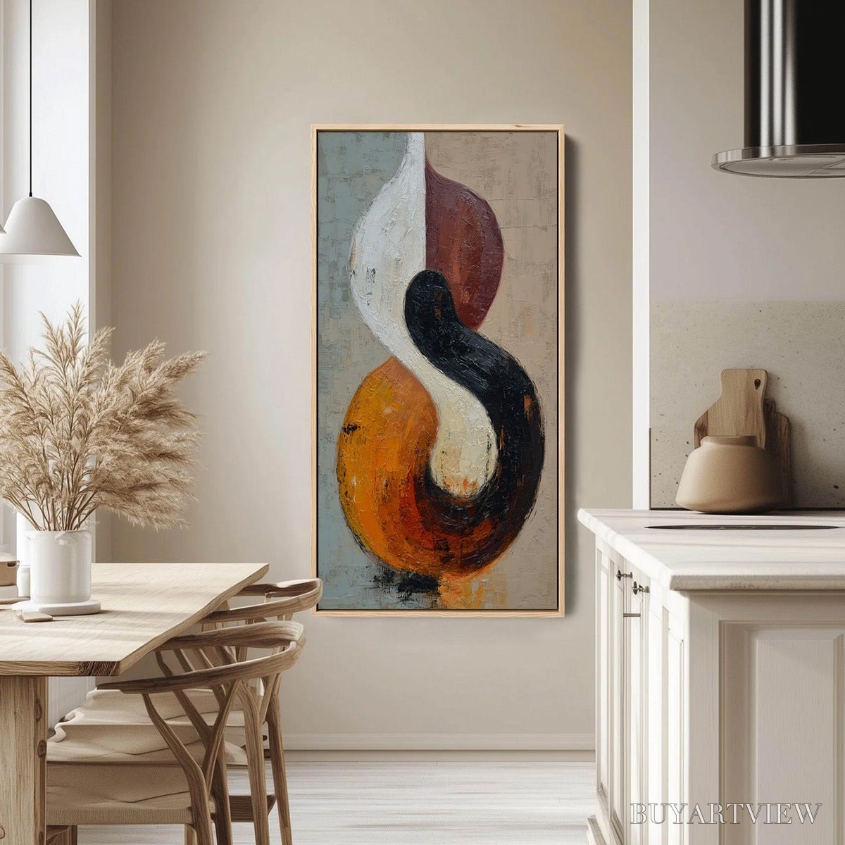 ARTOVITAS Intertwine – Textured Wabi Sabi Abstract Painting for Modern Decor - image 4