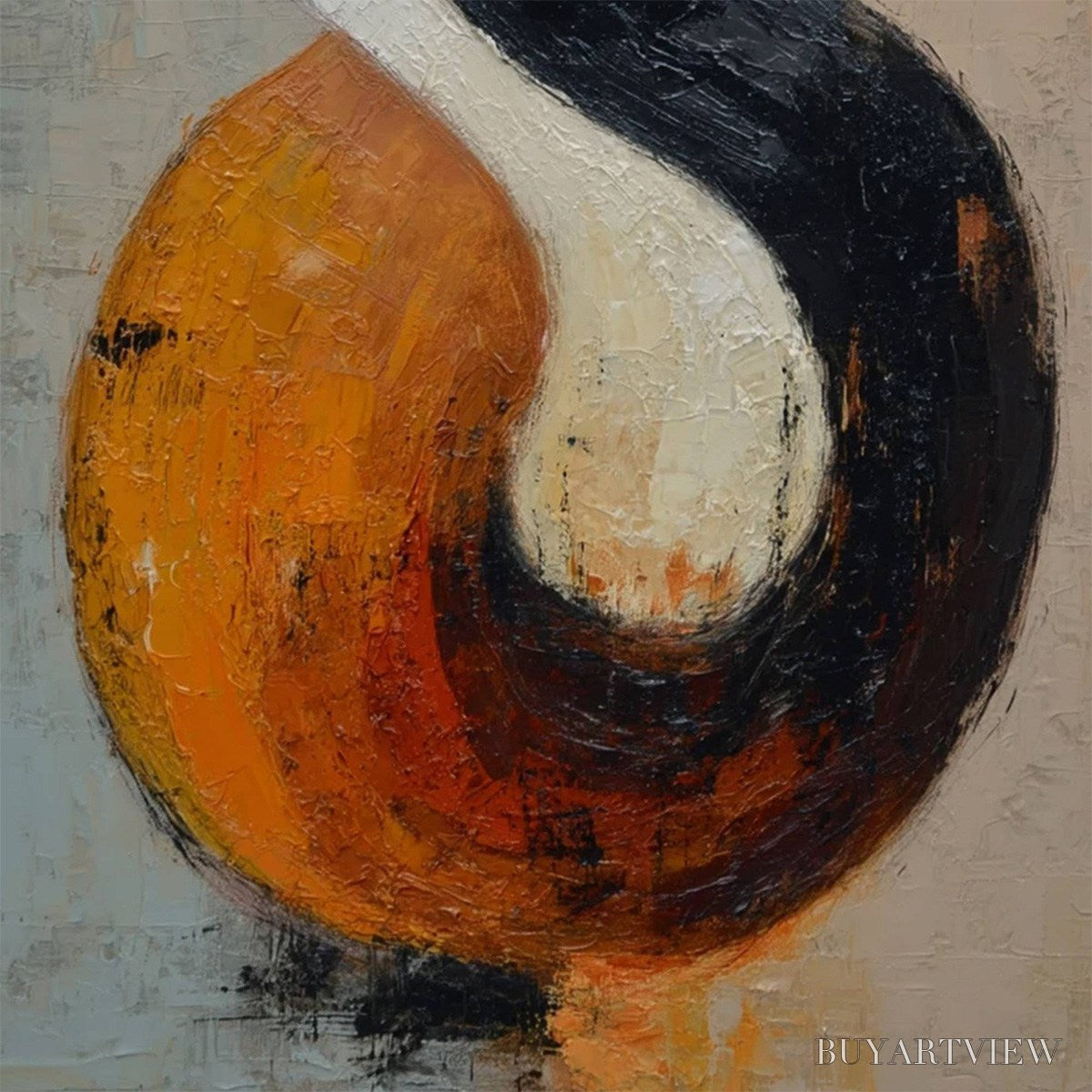 ARTOVITAS Intertwine – Textured Wabi Sabi Abstract Painting for Modern Decor - image 5