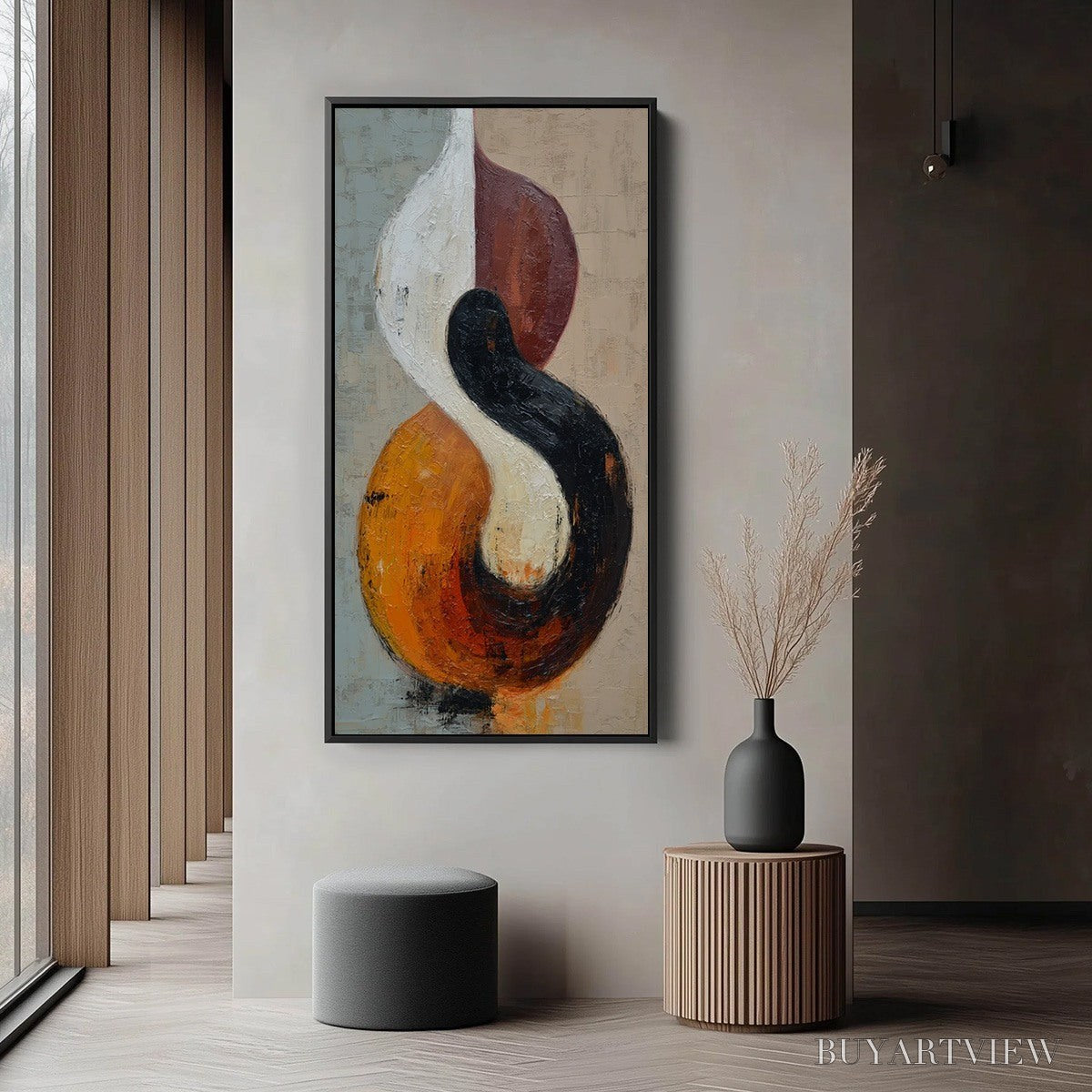 ARTOVITAS Intertwine – Textured Wabi Sabi Abstract Painting for Modern Decor - image 6