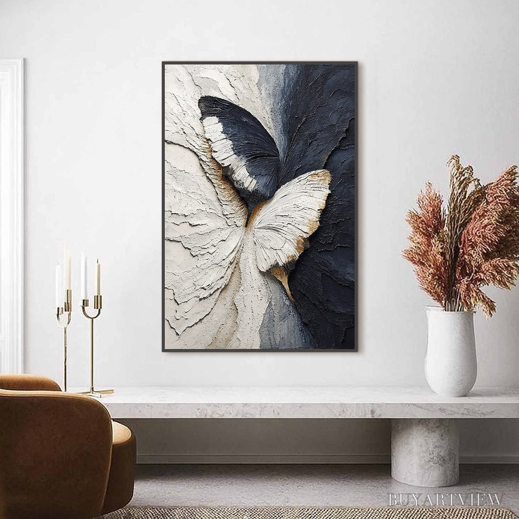 ARTOVITAS Emergence – Textured Wabi Sabi Butterfly Impasto - image 2