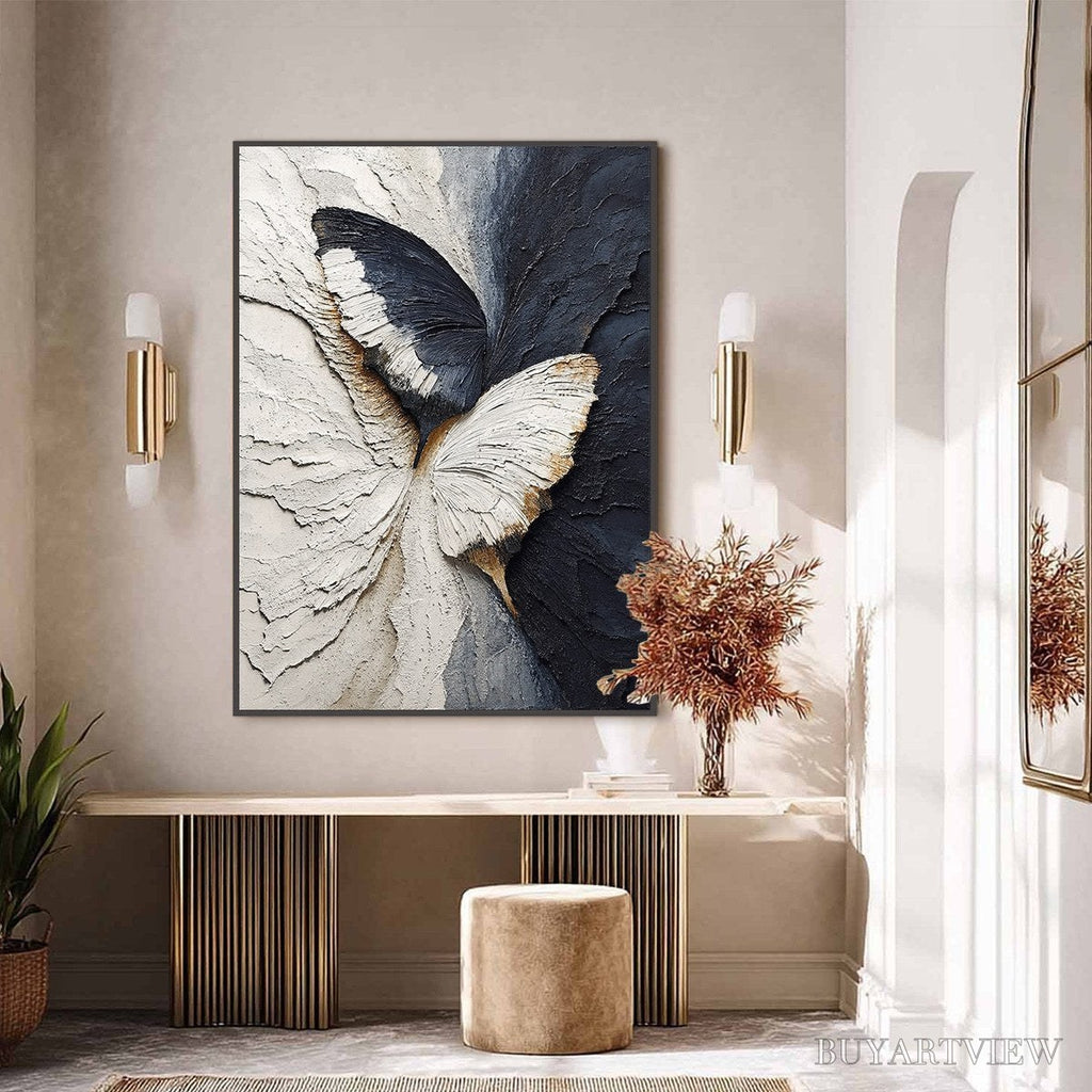 ARTOVITAS Emergence – Textured Wabi Sabi Butterfly Impasto - image 4