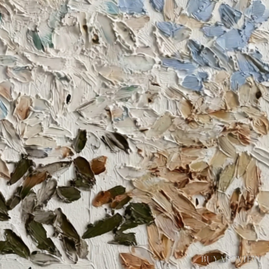 ARTOVITAS Earth'S Mosaic – Textured Wabi Sabi Abstract Impasto Painting - image 3