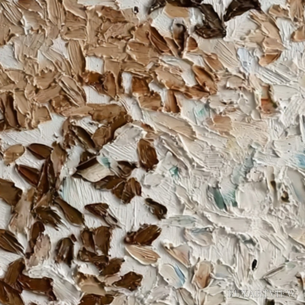 ARTOVITAS Earth'S Mosaic – Textured Wabi Sabi Abstract Impasto Painting - image 5