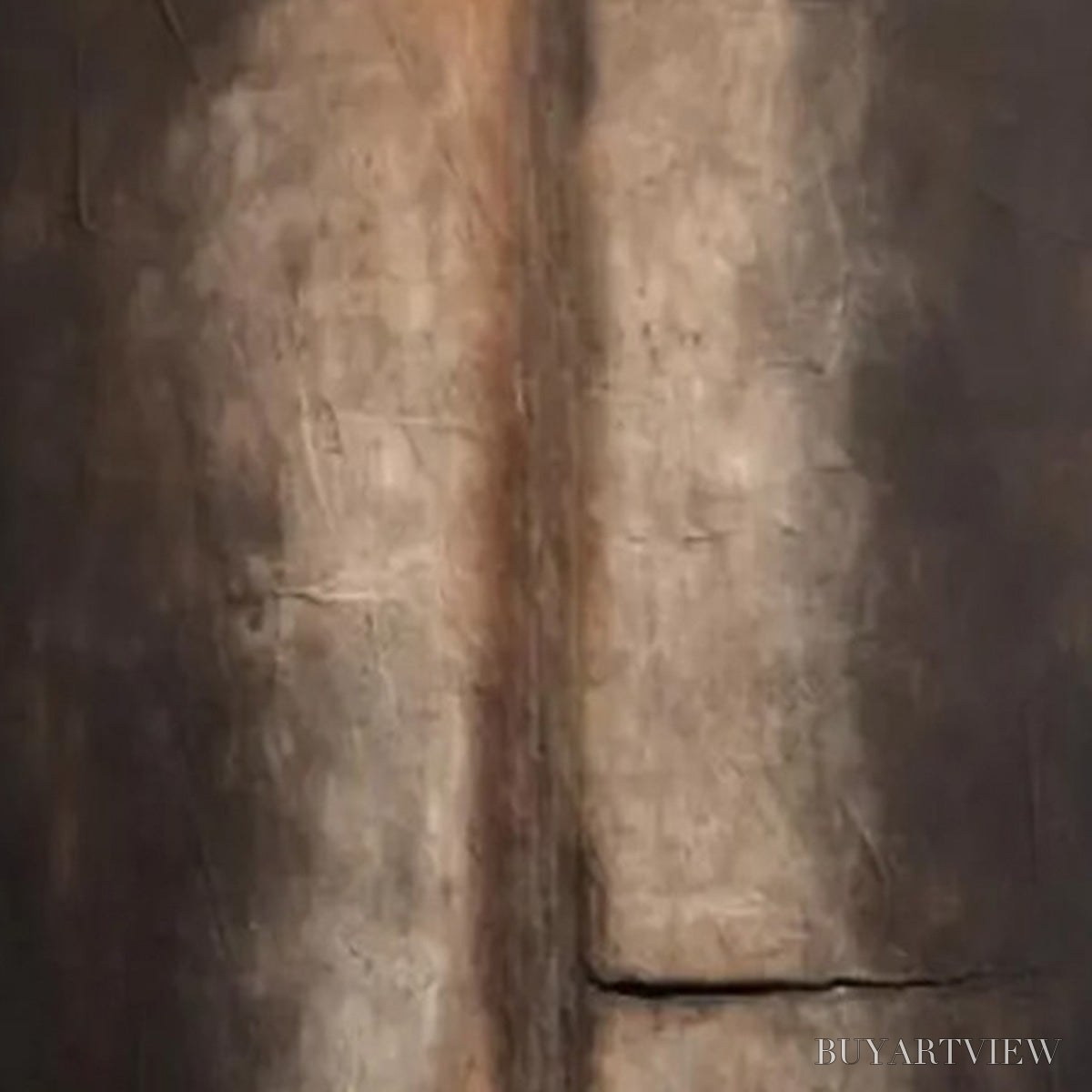 ARTOVITAS Fissure – Large Textured Wabi Sabi Abstract Painting in Earth Tones - image 5