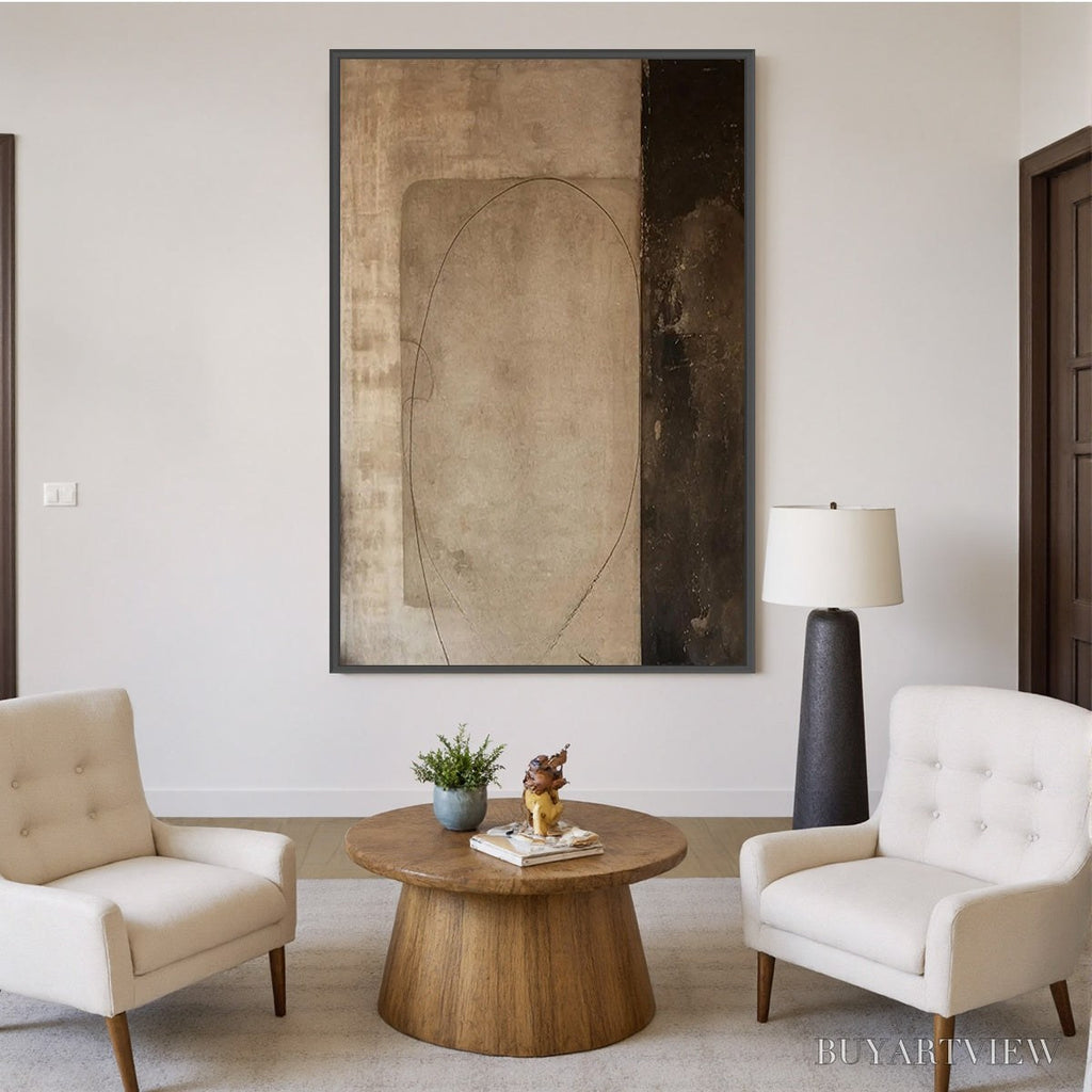 ARTOVITAS Fragmented Memory – Wabi Sabi Style Textured Abstract Painting - image 2