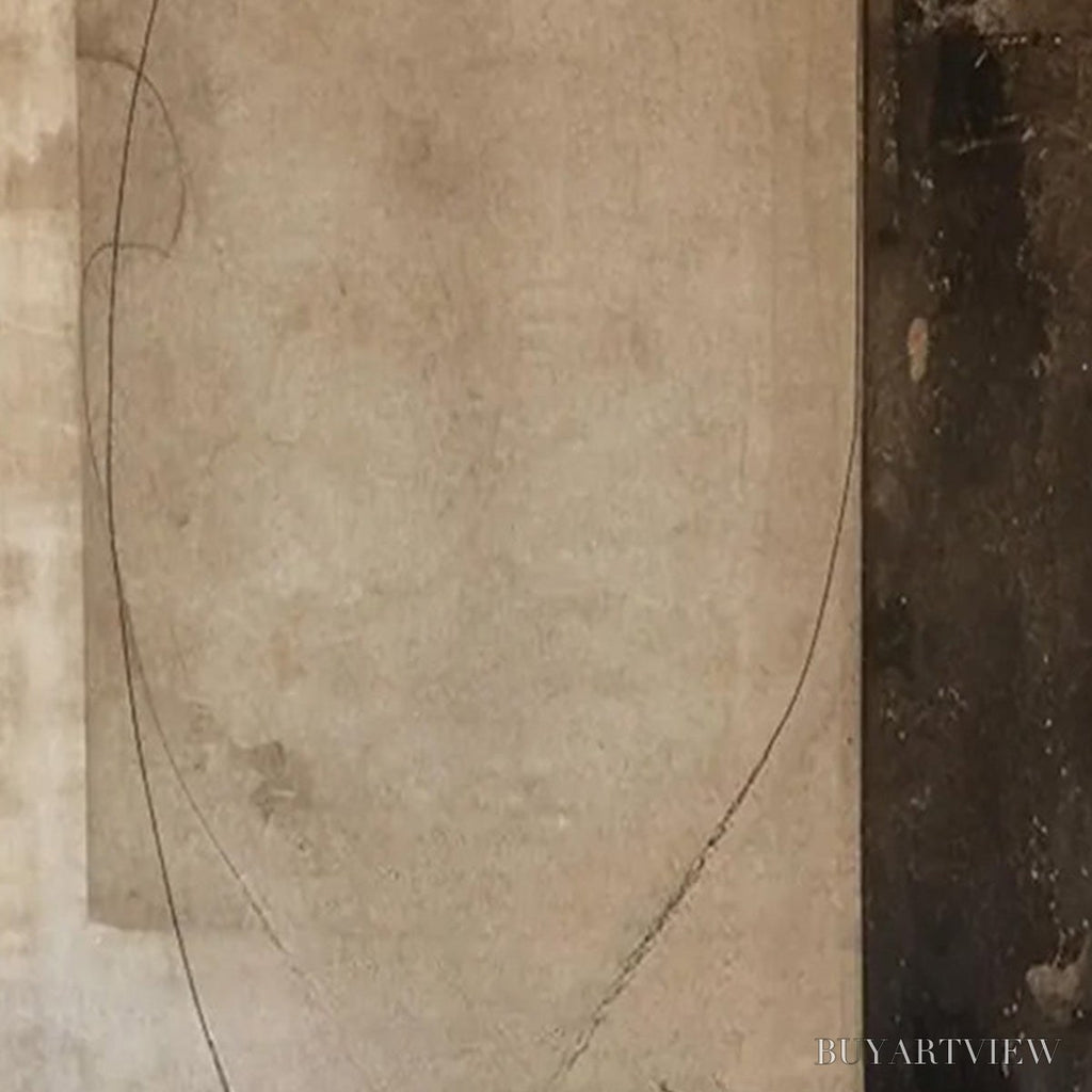ARTOVITAS Fragmented Memory – Wabi Sabi Style Textured Abstract Painting - image 3