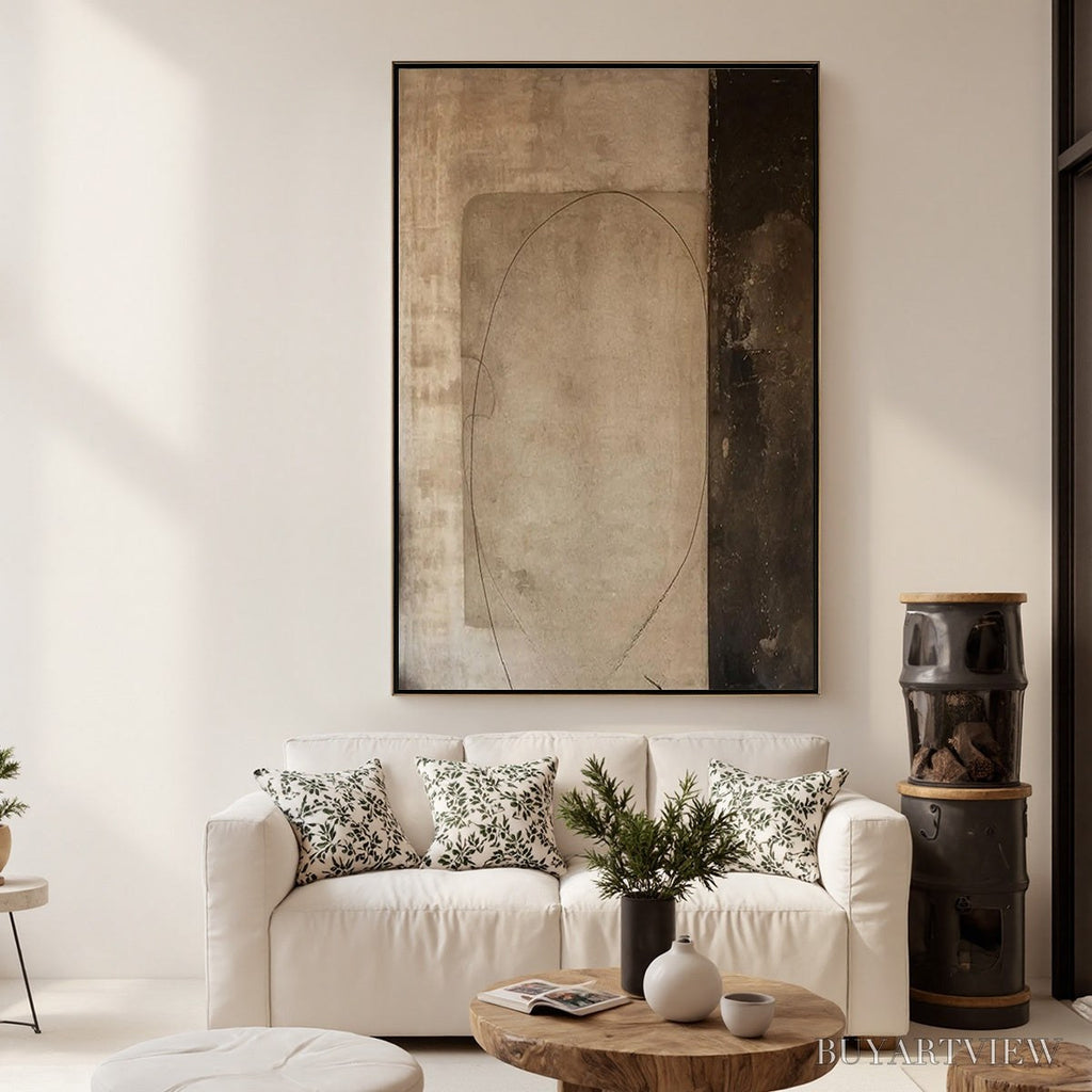 ARTOVITAS Fragmented Memory – Wabi Sabi Style Textured Abstract Painting - image 4