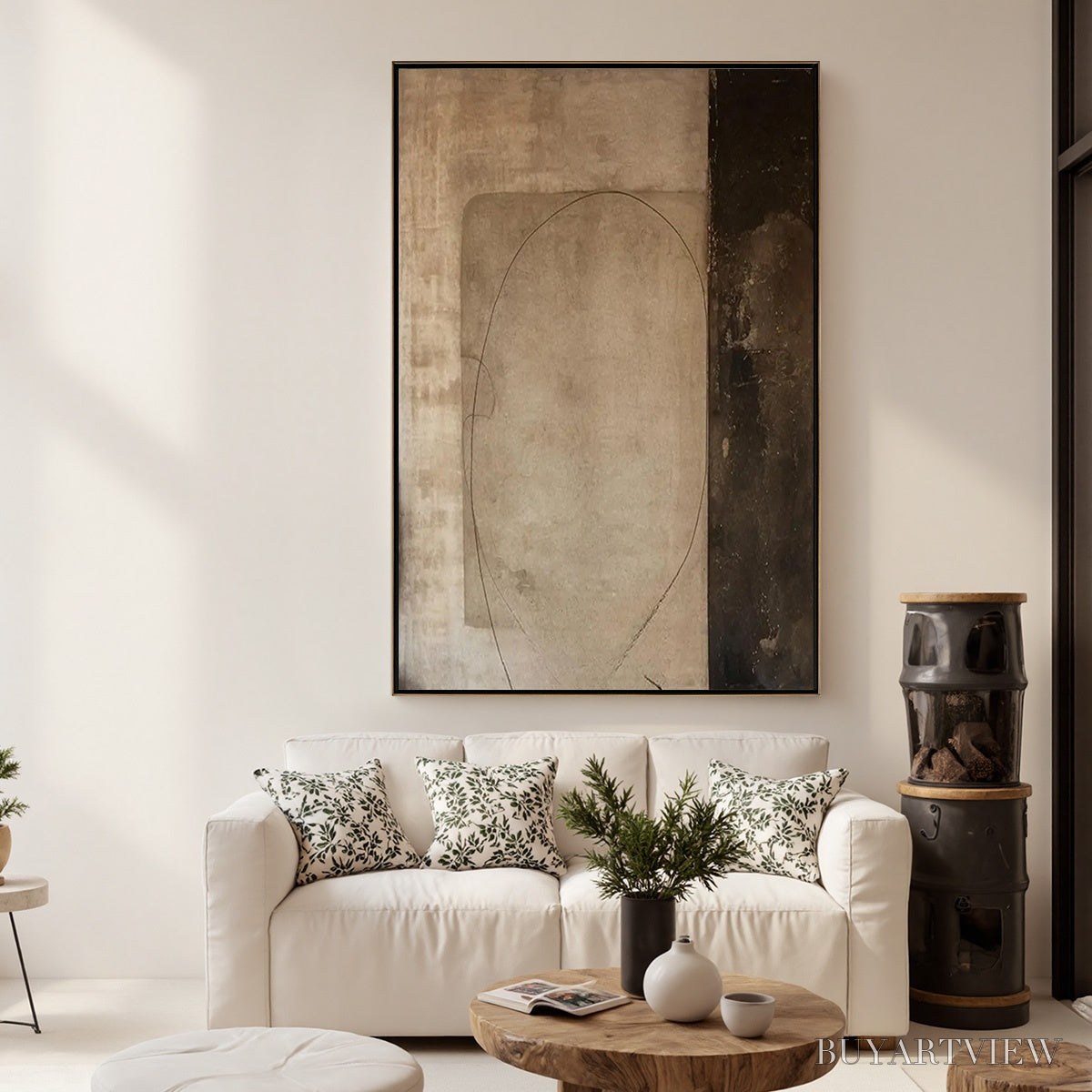 ARTOVITAS Fragmented Memory – Wabi Sabi Style Textured Abstract Painting - image 4