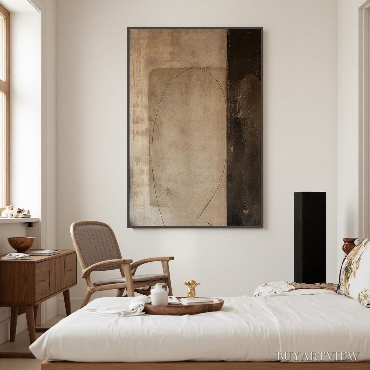 ARTOVITAS Fragmented Memory – Wabi Sabi Style Textured Abstract Painting - image 6