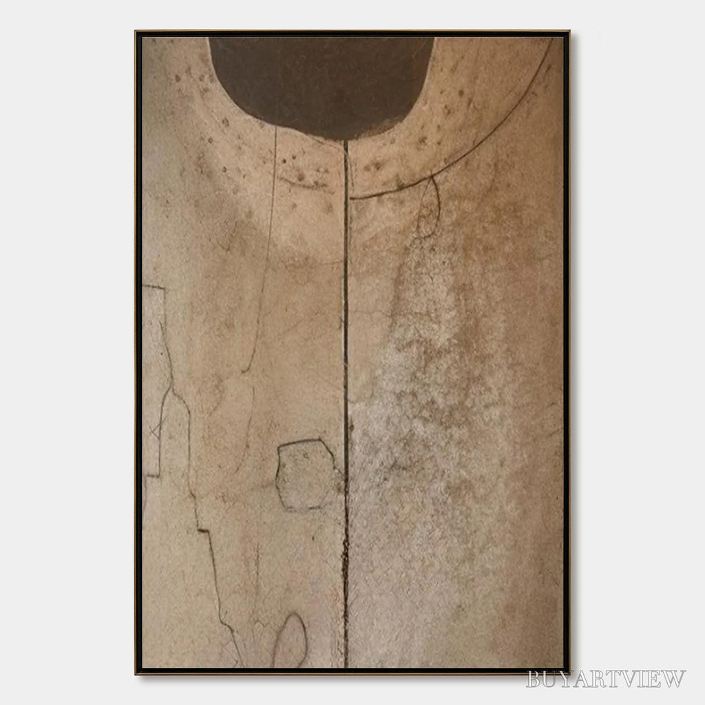 ARTOVITAS Echoes of Earth – Textured Wabi Sabi Abstract Art for Modern Spaces - image 1