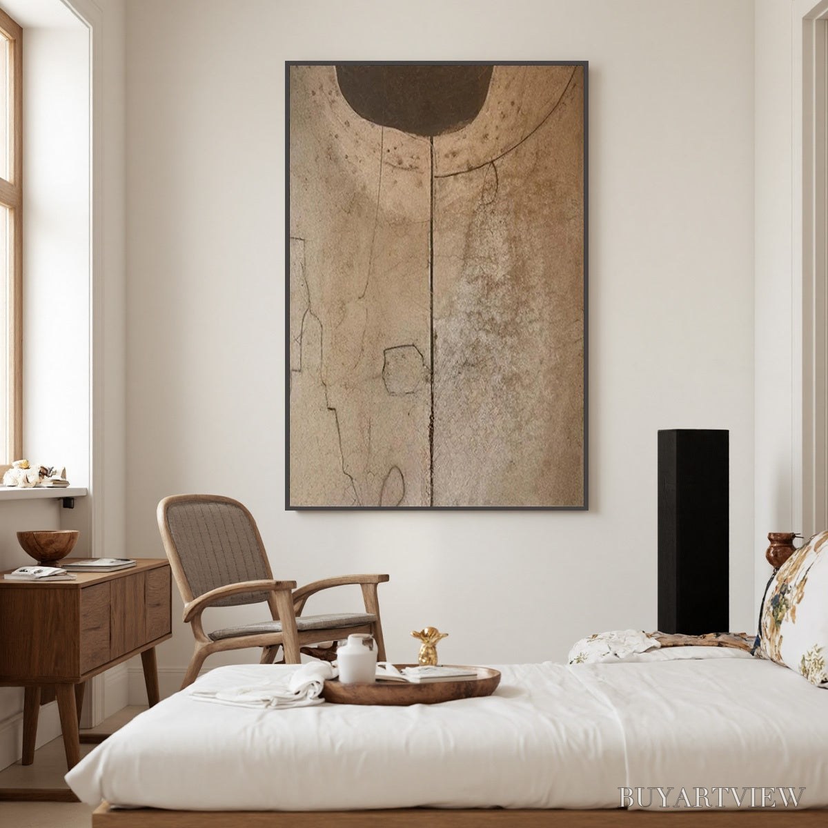 ARTOVITAS Echoes of Earth – Textured Wabi Sabi Abstract Art for Modern Spaces - image 2