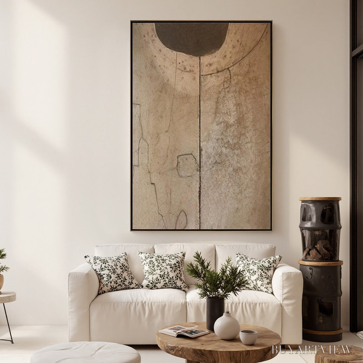 ARTOVITAS Echoes of Earth – Textured Wabi Sabi Abstract Art for Modern Spaces - image 4