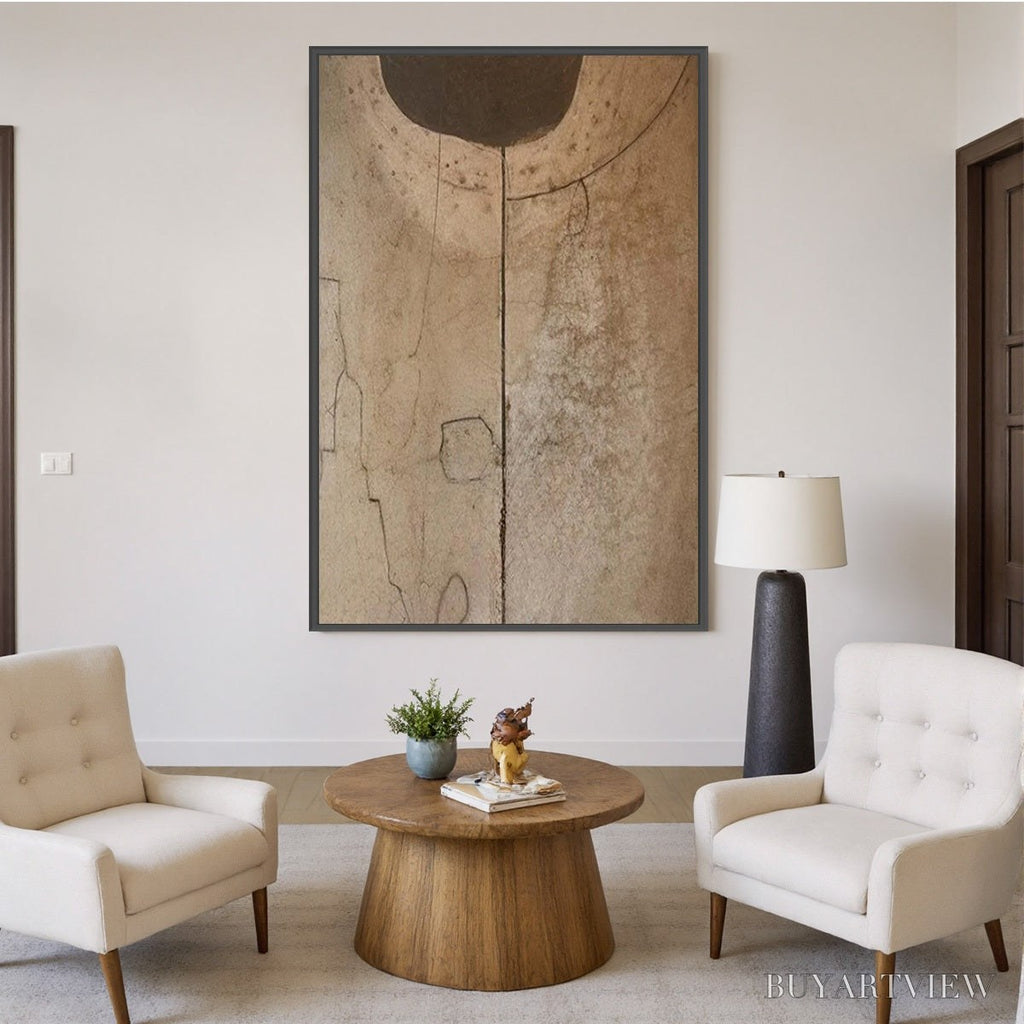 ARTOVITAS Echoes of Earth – Textured Wabi Sabi Abstract Art for Modern Spaces - image 6