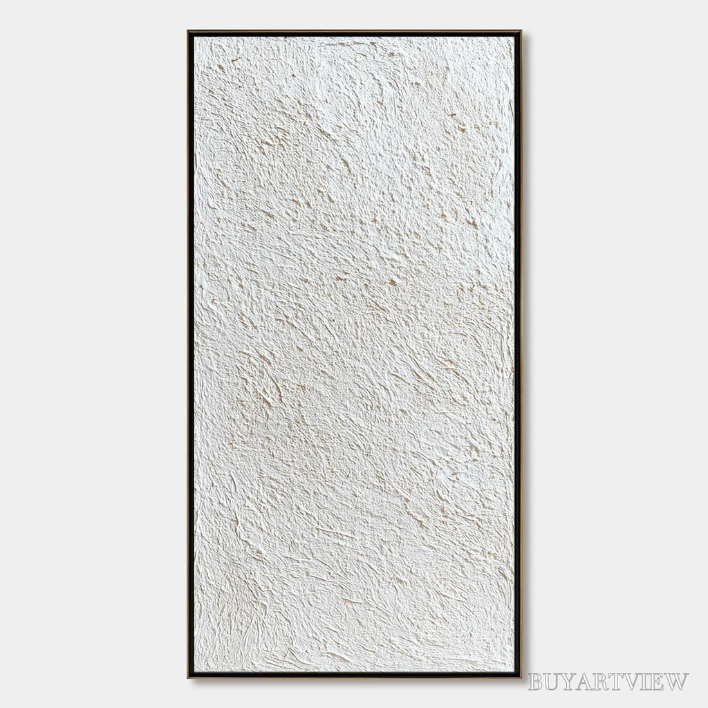ARTOVITAS Quiet Canvas – Textured Minimalist Wabi Sabi Painting - image 1