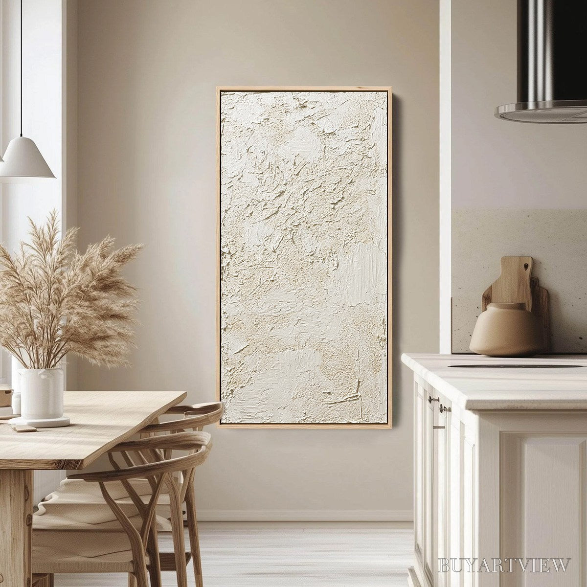 ARTOVITAS Terra Alba – Textured Wabi Sabi Abstract Painting - image 4