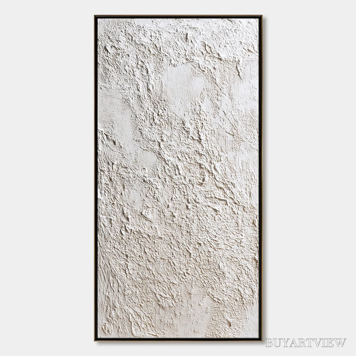 ARTOVITAS Terra Alba – Textured White Wabi Sabi Minimalist Painting - image 1