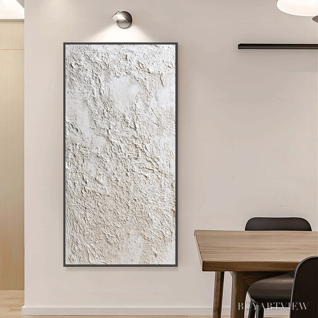 ARTOVITAS Terra Alba – Textured White Wabi Sabi Minimalist Painting - image 4