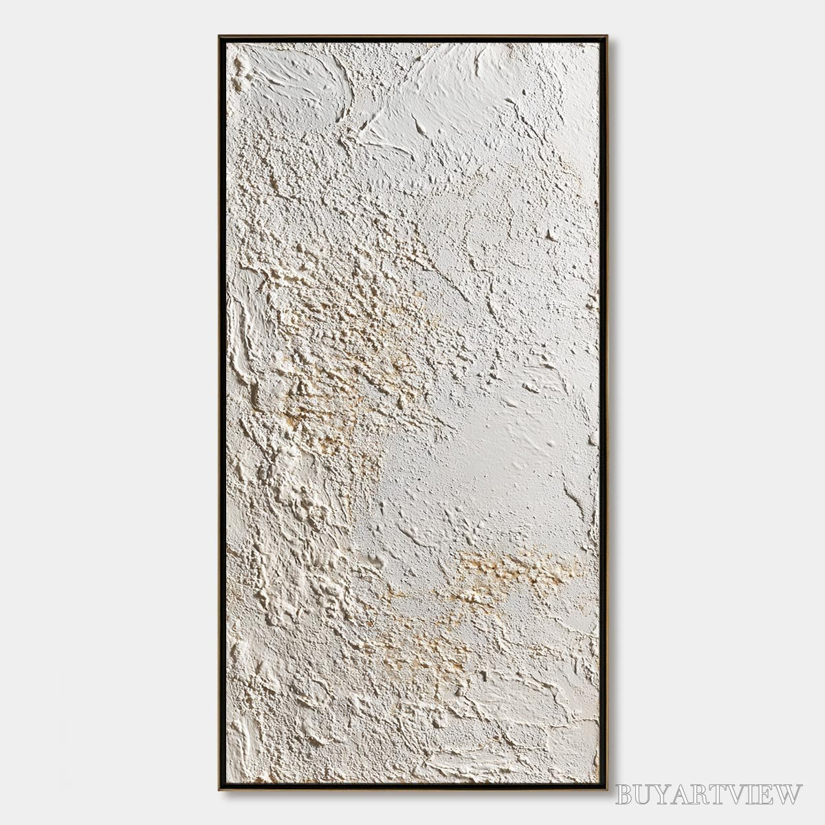 ARTOVITAS Terra Alba – Textured Wabi Sabi Minimalist Abstract Painting - image 1