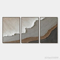 ARTOVITAS Terra Firma – Textured Abstract Earth Tones Triptych Painting - image 1