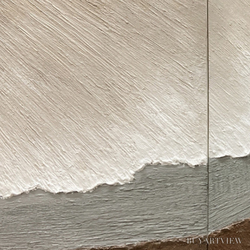 ARTOVITAS Terra Firma – Textured Abstract Earth Tones Triptych Painting - image 6