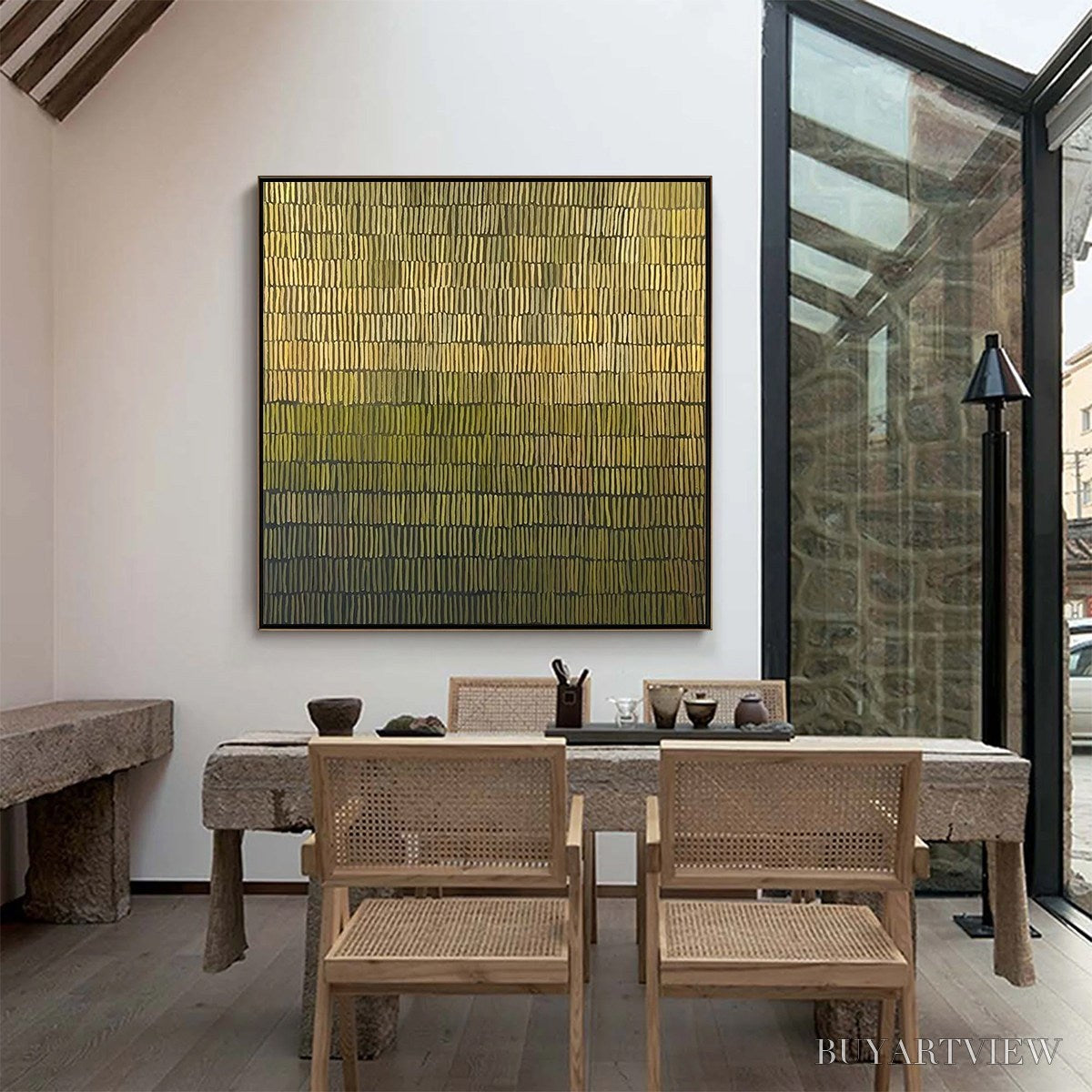 ARTOVITAS Terraced Serenity – Wabi Sabi Minimalist Abstract Painting - image 4