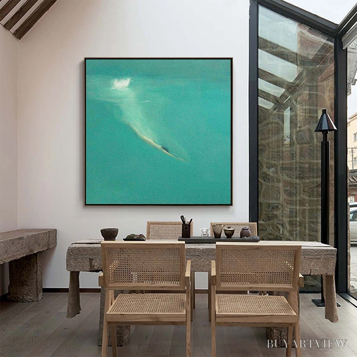 ARTOVITAS Submerge – Minimalist Wabi Sabi Sea Painting - image 3