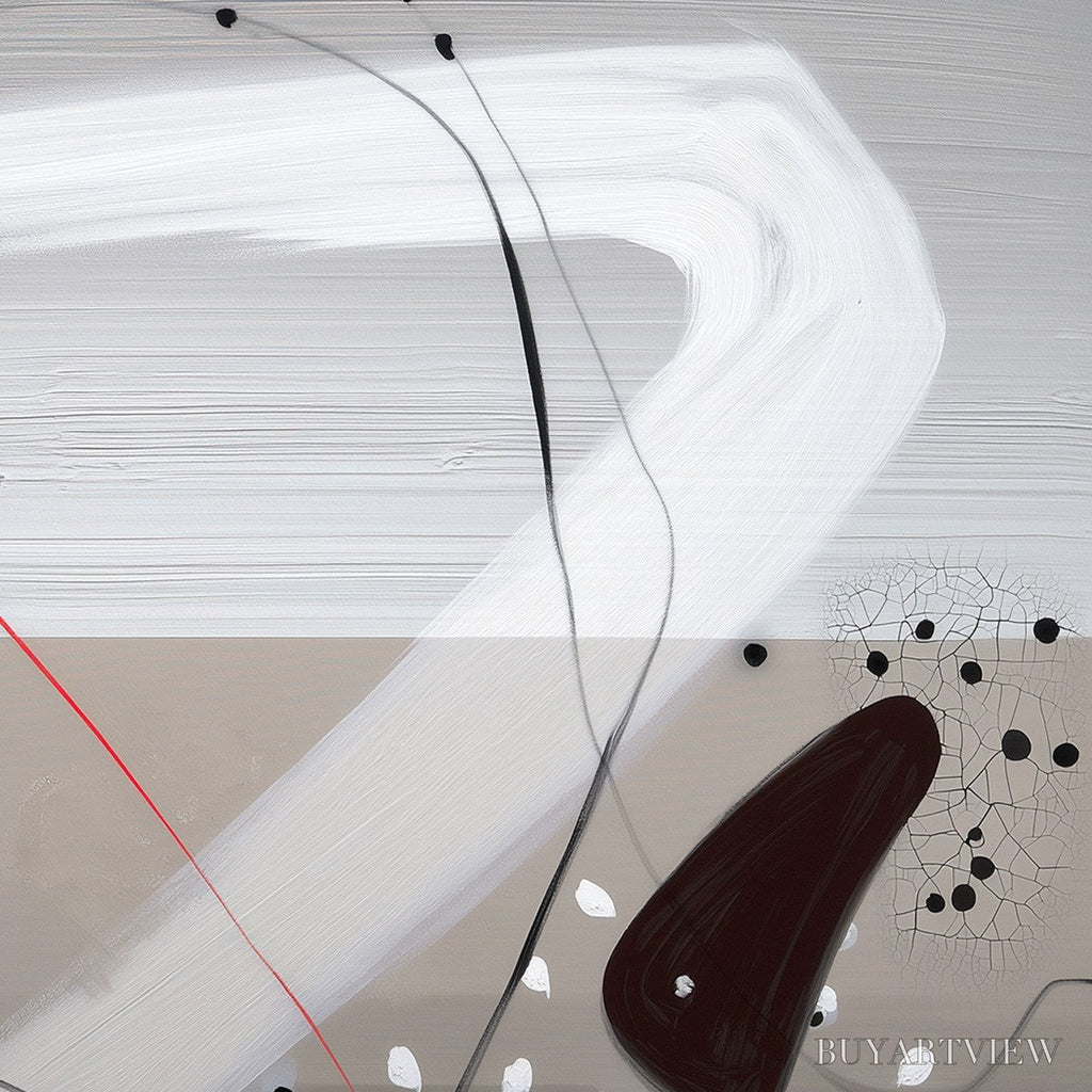 ARTOVITAS Taupe Triptych – Minimalist Abstract Oil Painting - image 6