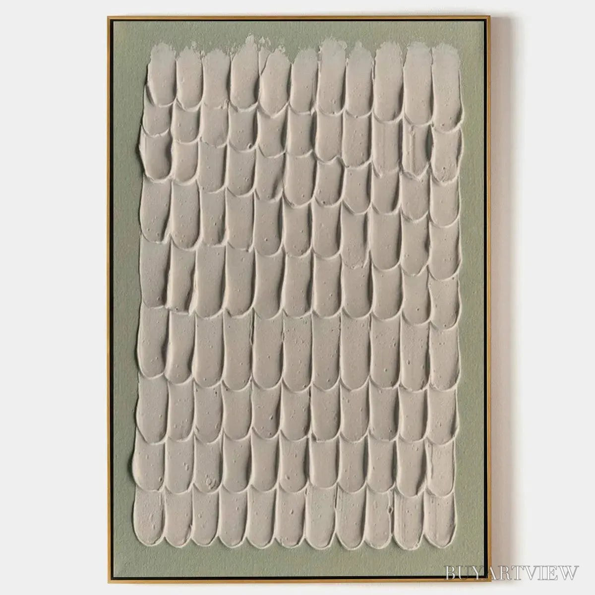 ARTOVITAS Textured Scales – Textured Abstract Painting in Neutral Tones - image 1