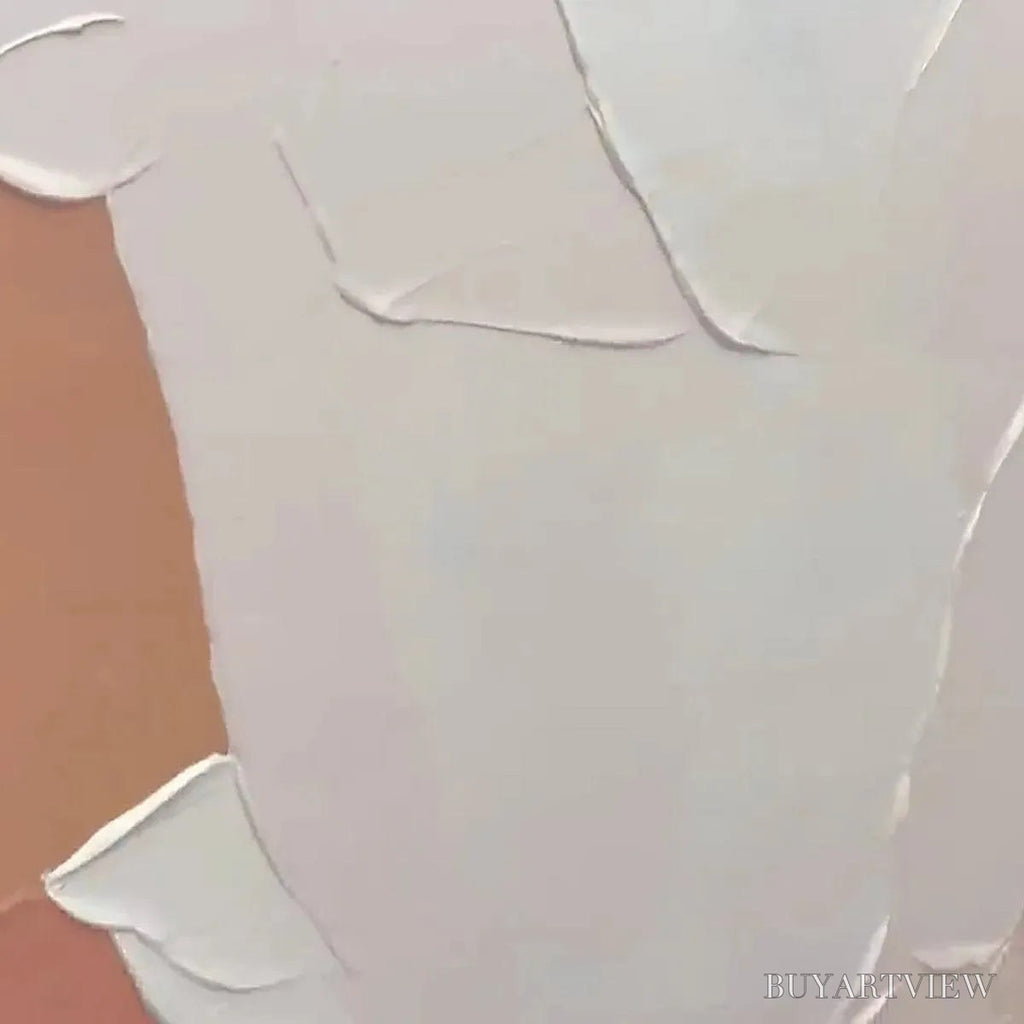 ARTOVITAS Nude Abstract – Textured Abstract Painting in Neutral Tones - image 3