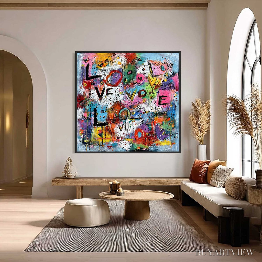 ARTOVITAS Love Explosion – Colorful Abstract Graffiti Style Love Painting - image 2