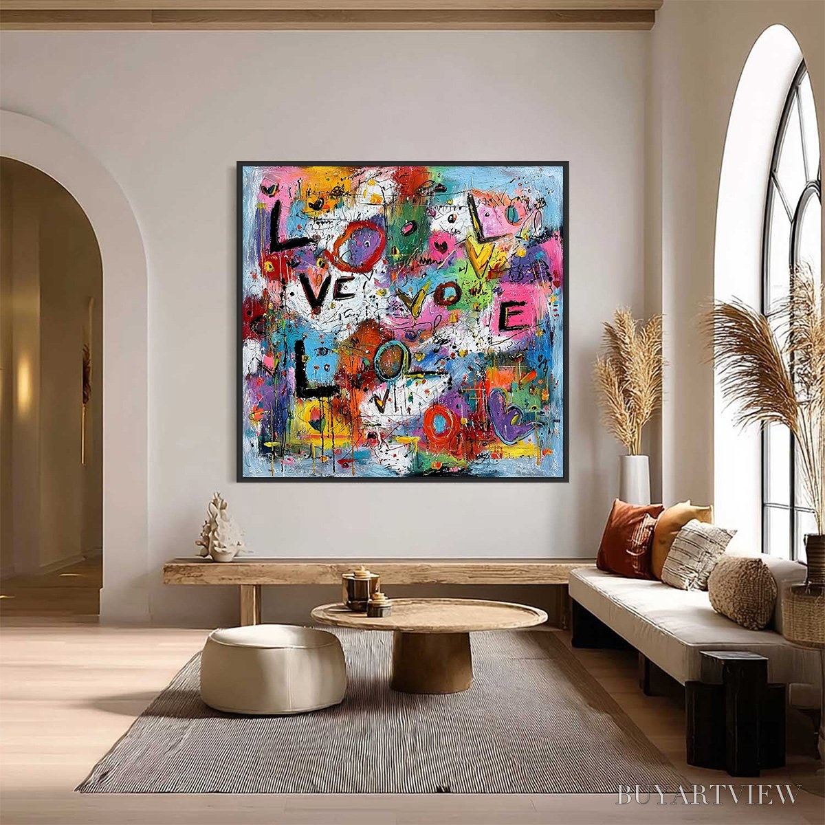 ARTOVITAS Love Explosion – Colorful Abstract Graffiti Style Love Painting - image 2