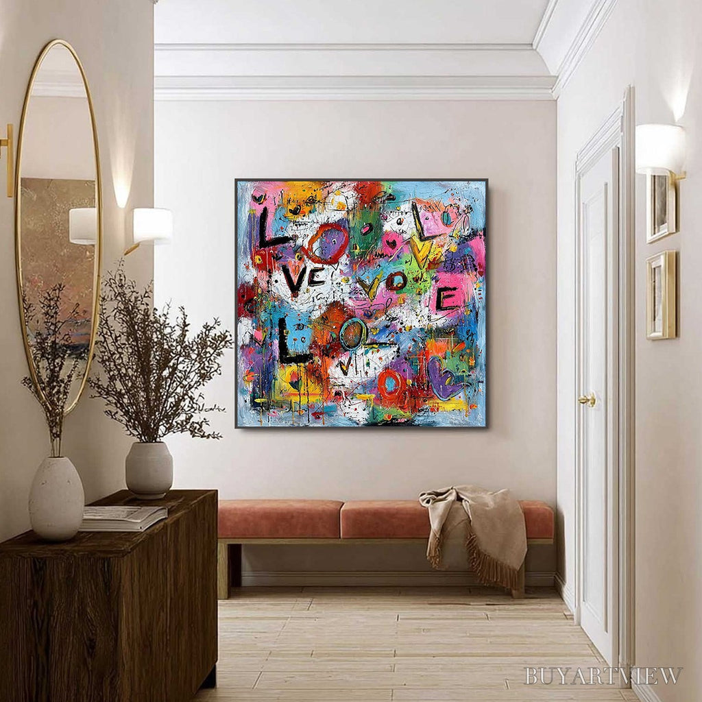 ARTOVITAS Love Explosion – Colorful Abstract Graffiti Style Love Painting - image 6