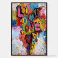 ARTOVITAS Love Cascade – Colorful Textured Abstract Love Graffiti - image 1