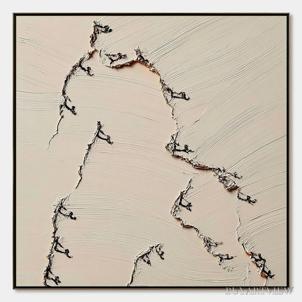 ARTOVITAS Fissure – Wabi Sabi Inspired Textured Abstract Art - image 1