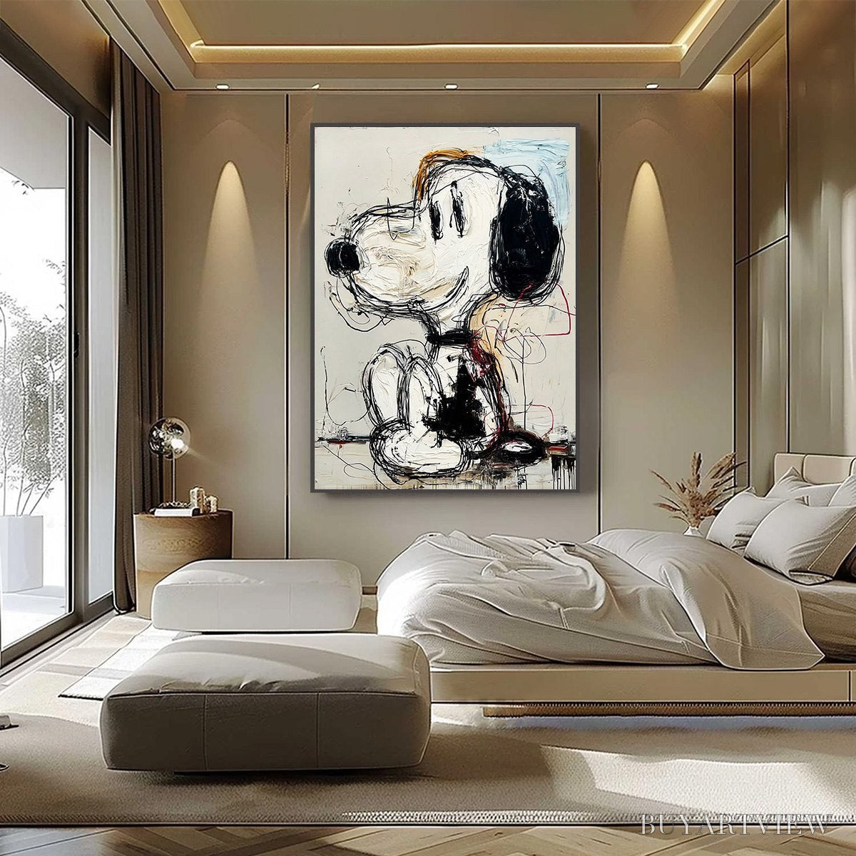 ARTOVITAS Joyful Nostalgia – Textured Pop Art Painting of a Nostalgic Icon - image 2