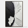 ARTOVITAS Convergence – Textured Black and White Minimalist Impasto - image 1