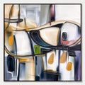 ARTOVITAS Syncopation – Modern Abstract Square Painting with Textured Accents - image 1